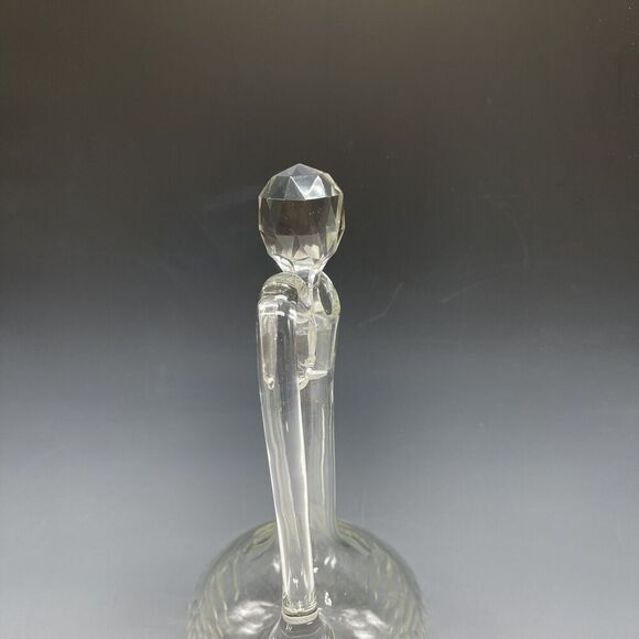 Vintage Glass Decanter‎ w/ Stopper Clear Diamond - Picture 6 of 16